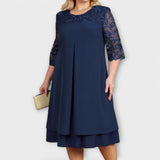 Helena - Oversized desenli elbise