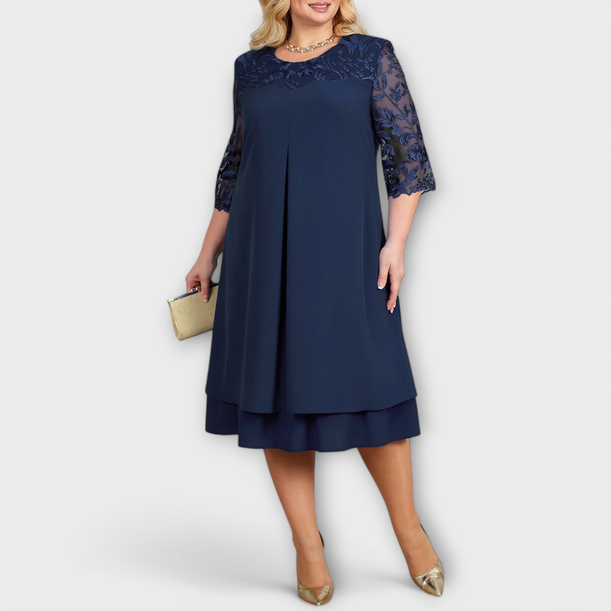 Helena - Oversized desenli elbise